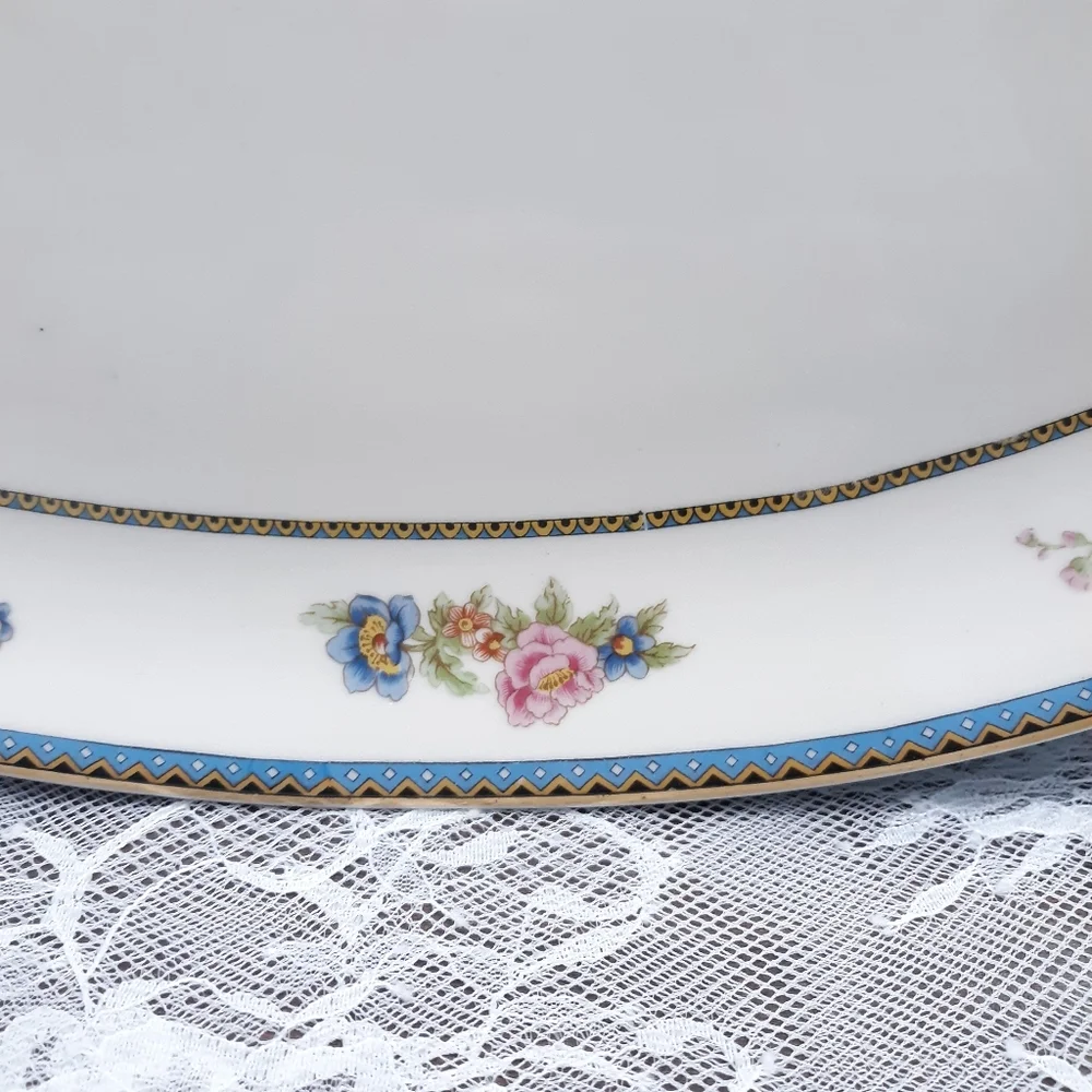 Charles Field Haviland Limoges France GDA French Ivory China Platter Floral Pink
